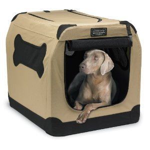 Portable Dog Cat Canvas Training Crate Kennel Cage