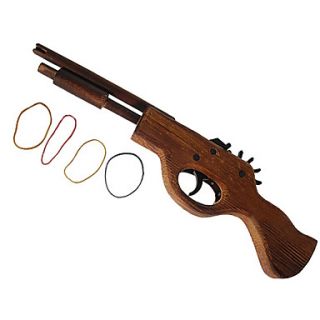 USD $ 6.29   Classical Multi Shot Rubber Band Launcher Wooden Pistol