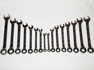 Reversible Combination Ratchet Wrench Set 16pc Standard/ Inch & Metric