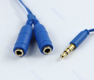  5mm Male to 2 Dual Female Plug Jack Audio Stereo Splitter Cable