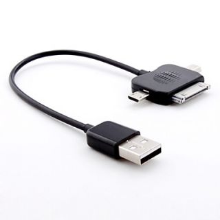 USD $ 3.29   Sync and Charge USB to 30 Pin Dock Connector, Micro USB