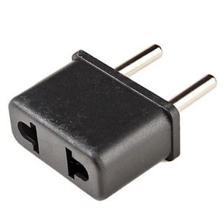 USD $ 1.29   US Plug to EU Plug Power Adapter for iPhone 5(Black