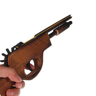 USD $ 6.29   Classical Multi Shot Rubber Band Launcher Wooden Pistol