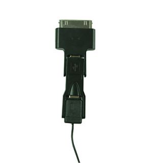 in 1 usb rectractable naar Apple 30pin/micro usb / mini USB kabel