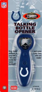 The Indianapolis colts Talking Bottle Opener. Plays ABCs Monday Night