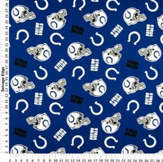 NFL Indianapolis Colts Cotton Fabric Tossed 6318D