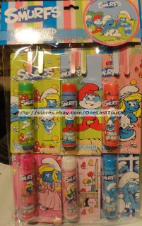  LOTTA LUV Lip Balm THE SMURFS Party Pack Gift Set Lot INDIVIDUAL CARDS