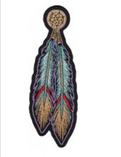 TRIBAL INDIAN FEATHERS Motorcycle Embroidery Patch Wholesale High