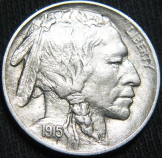 Crisp Sharp 1915 Buffalo Indian Nickel 5¢ Mintage 20 Million Free s H