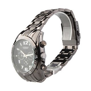 USD $ 15.39   Fashion Black Dial Tungsten Steel Mens Wrist Watch