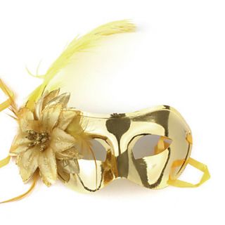 USD $ 5.39   Golden Ostrich Feathers Masquerade Mask,