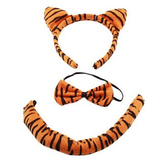 USD $ 2.39   Plush 3 in 1 Lovely Tiger Ear Headband + Bow Tie + Tail