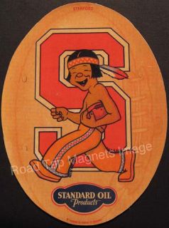 Standard Oil California Stanford Indians 1930s Football Magnet Vintage