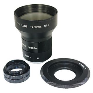 EUR € 45.99   CCTV Lens 50mm f/1.4 TV C monteringsadapter & Micro 4