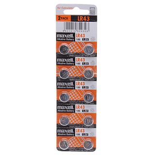 USD $ 3.69   Maxcell LR43 Alkaline Button Battery (1.5 v),