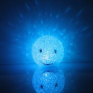 USD $ 3.39   Smile Face Shaped Colorful Light Crystal LED Night Lamp