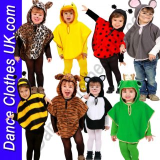 New Animal Tabard Poncho Costumes for Toddlers in 11 Designs Aged Up