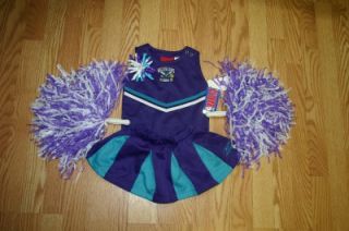 Cheerleader Costume Outfit Halloween Hornets Pom Poms Bow 18 mths