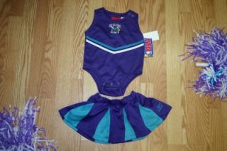Cheerleader Costume Outfit Halloween Hornets Pom Poms Bow 18 mths