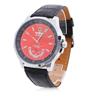 USD $ 18.49   Mens PU Analog Mechanical Casual Watch (Assorted Colors