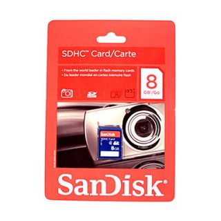 USD $ 10.49   8GB SanDisk SDHC Memory Card,