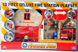 WOW Fireman Sam 13PCE Deluxe Fire Station Playset Fireman Sam Figure