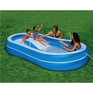 Slide N Spray Fun Pool Kids Childrens Inflatable Swimming Pool Summer
