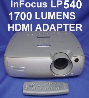 InFocus LP540 HD Home Theater / Computer Projector 1700 Lumens HDMI