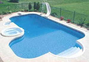  45 x 36 L Shape Inground Steel Swimming Pool Kit 24 Radius