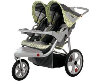 Instep Safari Double Jogging Stroller Gray and Green Brand New