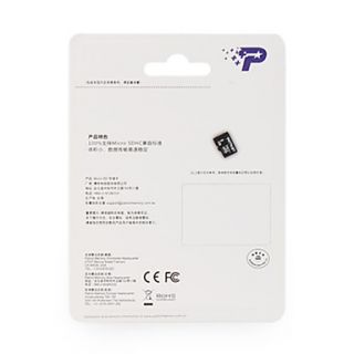 USD $ 9.49   4GB PATRIOT MicroSDHC Memory Card (Class 4),