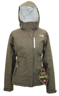  Face Womens Mountain Light Insulated Jacket Gore Tex Brown Sz M