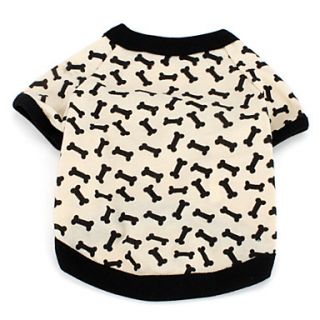 USD $ 4.99   Dog Bone Pattern Style Cotton T  Shirt for Dogs (XS M