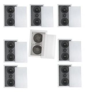 FLUSH IN WALL CEILING SPEAKERS 7.1 HOME THEATER SURROUND  6 LCR & DUAL