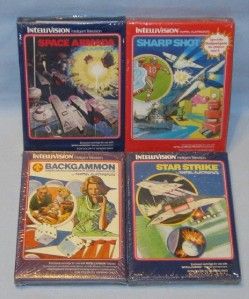 LOT of 4 Intellivision games  Star Strike, Space Armada, more New and