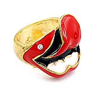 EUR € 2.57   Red Charm Lega Lips Anello, Gadget a Spedizione