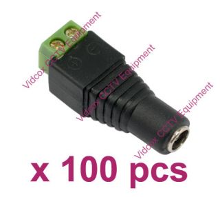 100x 5 5x2 1mm DC Female Power Cable Connector Adapter CCTV