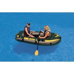 Intex Seahawk 2 Inflatable 2 Man Boat with Oars and Pump
