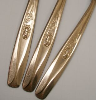   Cutlery International Stainless Rosebud Rose Flatware SIlverware Lot