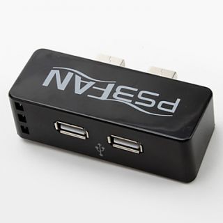 USD $ 8.49   USB Fan with 2 Port USB Hub for PS3 Slim (Black),