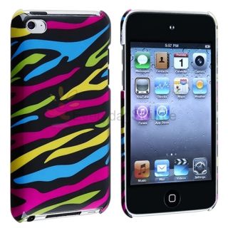  Color Zebra Hard Rubber Skin Case Cover For Apple Ipod Touch 4 Gen 4th