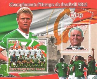 European Football 2012 Ireland National Team 2 Stamp Sheet 13H 295