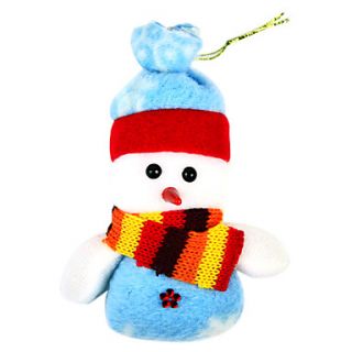 EUR € 1.65   Kerst blauw lint ornamenten van sneeuwmannen met rode