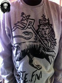  Sweater & T Shirt Deal Light Gray Lion Of Judah IRIE NATION FREE RADIO