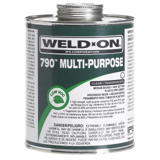 Weldon 10260 1 4 Pint Clear 790 Multipurpose Pipe Cement