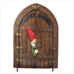 Magical Garden Gnome Secret Hidden Door Yard Art Stake