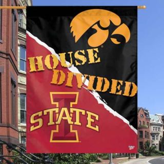 Iowa State Cyclones vs. Iowa Hawkeyes 27 x 37 House Divided Vertical