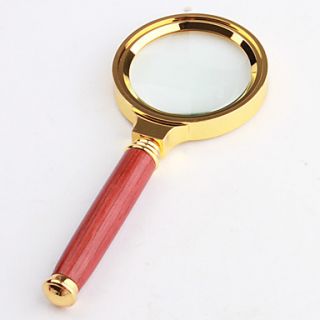 USD $ 10.69   5x 60mm Metal Edge Magnifier with Wooden Handle,