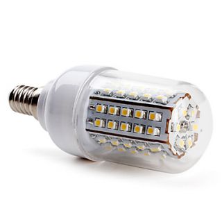 e14 66x3528 SMD 3.5W 430lm 2800 3200k branco quente lâmpada de milho