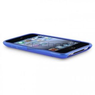 Clear Blue TPU Back Cover Case for iPod Touch 4 4th 4G